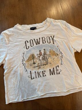 White Cowboy Graphic Short Sleeve Tee